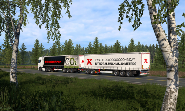 Euro Truck Simulator 2 received a set of German Kässbohrer trailers